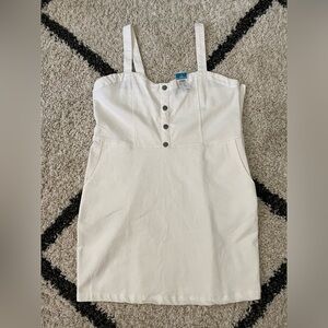 NWT Rue 21 White Denim Sweetheart Mini Dress -‎ 1X